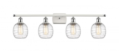 Belfast - 4 Light - 36 inch - White Polished Chrome - Bath Vanity Light (3442|516-4W-WPC-G1013)