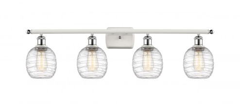 Belfast - 4 Light - 36 inch - White Polished Chrome - Bath Vanity Light (3442|516-4W-WPC-G1013-LED)