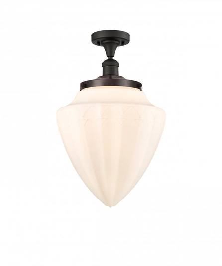 Bullet - 1 Light - 12 inch - Oil Rubbed Bronze - Semi-Flush Mount (3442|517-1CH-OB-G661-12-LED)