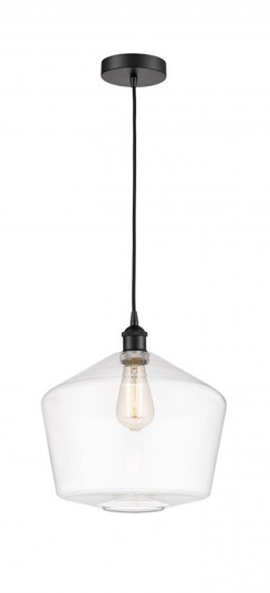 Cindyrella - 1 Light - 12 inch - Matte Black - Cord hung - Mini Pendant (3442|616-1P-BK-G652-12-LED)