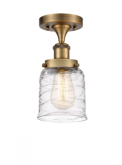 Bell - 1 Light - 5 inch - Brushed Brass - Semi-Flush Mount (3442|916-1C-BB-G513-LED)