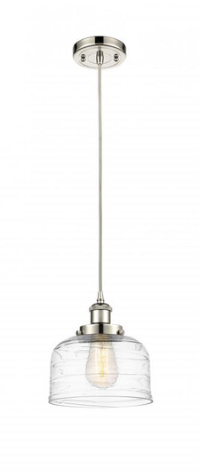 Bell - 1 Light - 8 inch - Polished Nickel - Cord hung - Mini Pendant (3442|916-1P-PN-G713-LED)