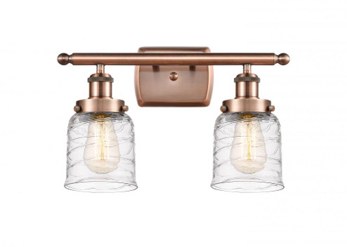 Bell - 2 Light - 16 inch - Antique Copper - Bath Vanity Light (3442|916-2W-AC-G513-LED)