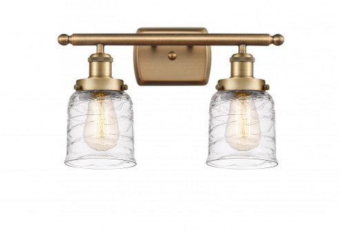 Bell - 2 Light - 16 inch - Brushed Brass - Bath Vanity Light (3442|916-2W-BB-G513)
