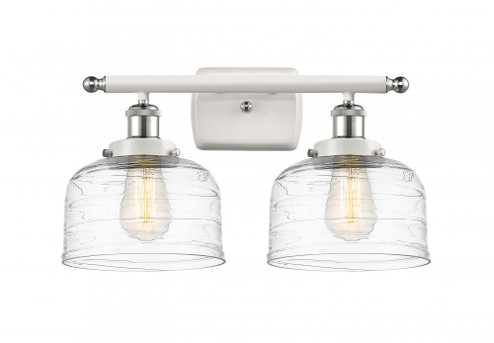 Bell - 2 Light - 18 inch - White Polished Chrome - Bath Vanity Light (3442|916-2W-WPC-G713)