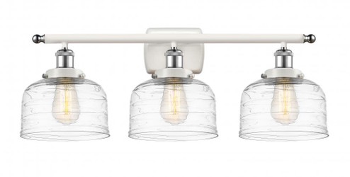 Bell - 3 Light - 28 inch - White Polished Chrome - Bath Vanity Light (3442|916-3W-WPC-G713-LED)