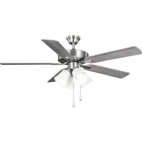 AirPro 52 in. Brushed Nickel 5-Blade AC Motor Transitional Ceiling Fan with Light (149|P250081-009-WB)