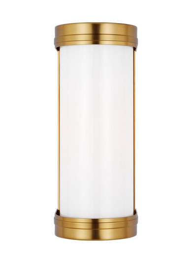 Ifran transitional dimmable indoor small 1-light vanity fixture in a burnished brass finish with etc (7725|AW1131BBS)