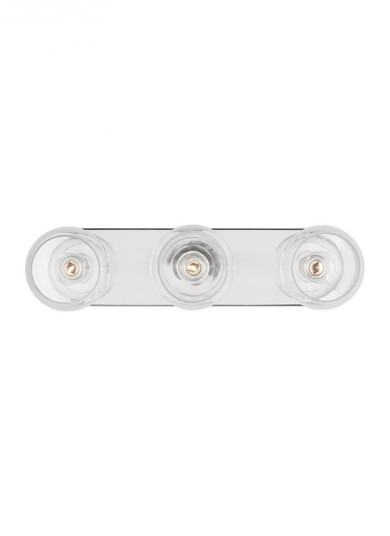 Monroe contemporary dimmable indoor 3-light vanity in a polished nickel finish with clear glass shad (7725|KSV1023PNGW)