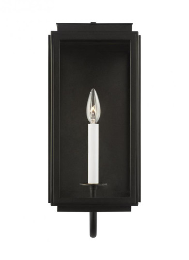 Edgar traditional outdoor medium 1-light wall lantern in a textured black finish with clear glass pa (7725|LO1001TXB)