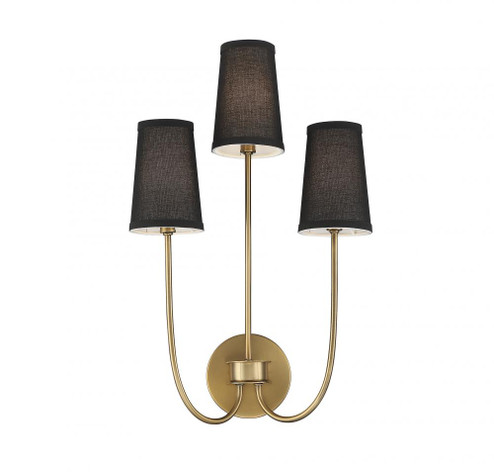 3-Light Wall Sconce in Natural Brass (8483|M90065NB)