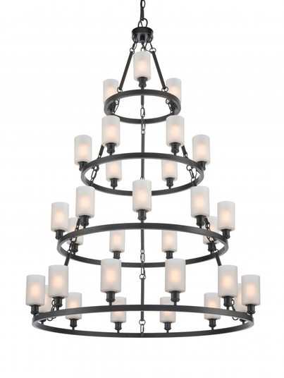 Clymer - 30 Light - 50 inch - Matte Black - Chain Hung - Chandelier (3442|820345-BK-G801-LED)