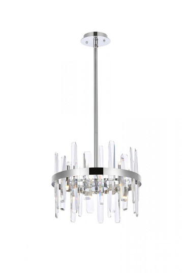 Serena 16 inch crystal round pendant in chrome (758|2200D16C)