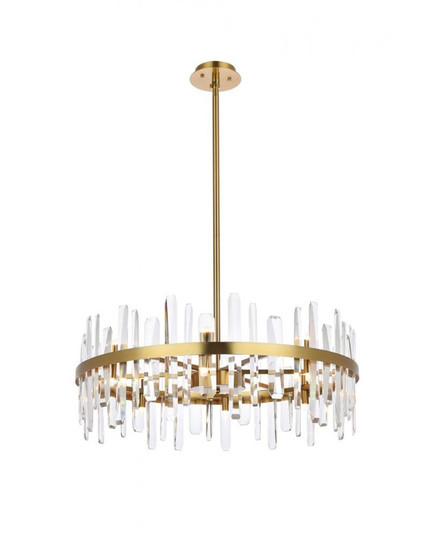 Serena 32 inch crystal round chandelier in satin gold (758|2200D32SG)