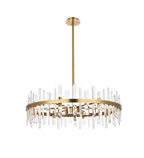 Serena 36 inch crystal round chandelier in satin gold (758|2200D36SG)