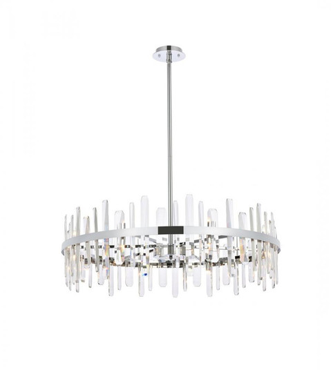 Serena 36 inch crystal round chandelier in chrome (758|2200D36C)
