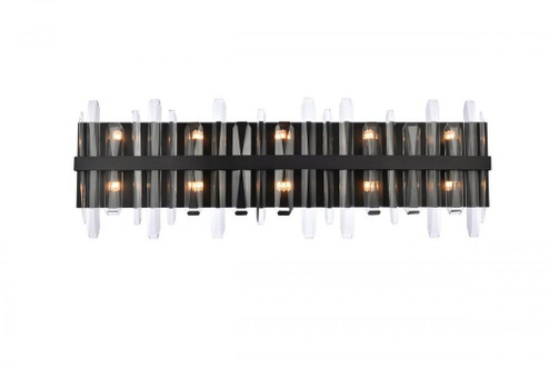 Serena 36 inch crystal bath sconce in black (758|2200W36BK)