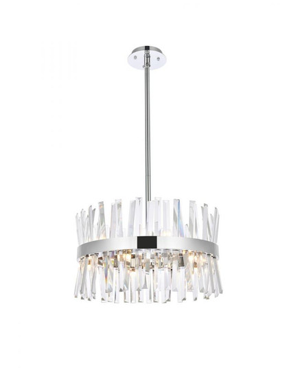 Serephina 20 Inch Crystal Round Pendant Light in Chrome (758|6200D20C)