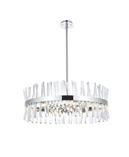 Serephina 32 inch crystal round chandelier light in chrome (758|6200D32C)