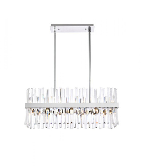 Serephina 30 Inch Crystal Rectangle Chandelier Light in Chrome (758|6200G30C)