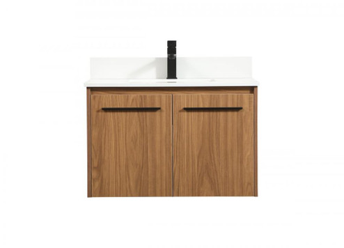 30 Inch Single Bathroom Vanity in Walnut Brown with Backsplash (758|VF44530WB-BS)