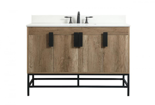 48 Inch Single Bathroom Vanity in Natural Oak with Backsplash (758|VF48848NT-BS)