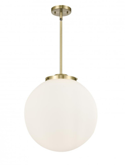 Beacon - 3 Light - 16 inch - Antique Brass - Cord hung - Pendant (3442|221-3S-AB-G201-16-LED)