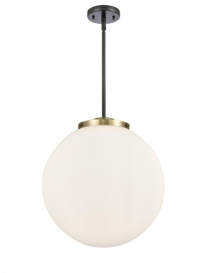 Beacon - 3 Light - 16 inch - Black Antique Brass - Stem hung - Pendant (3442|221-3S-BAB-G201-16-LED)