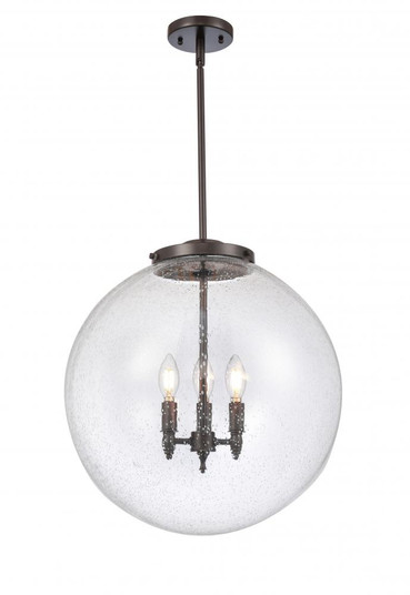 Beacon - 3 Light - 18 inch - Oil Rubbed Bronze - Stem hung - Pendant (3442|221-3S-OB-G204-18)