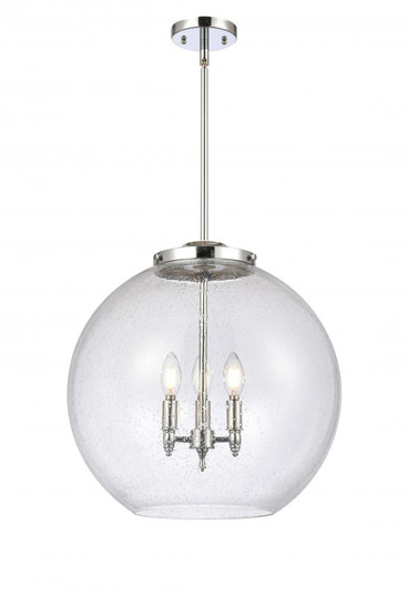 Athens - 3 Light - 18 inch - Polished Chrome - Stem hung - Pendant (3442|221-3S-PC-G124-18-LED)