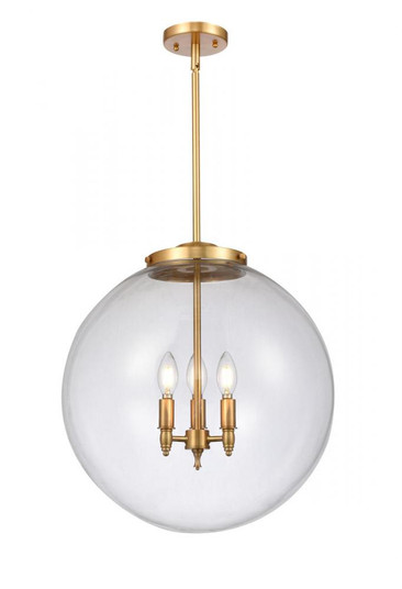 Beacon - 3 Light - 18 inch - Satin Gold - Stem hung - Pendant (3442|221-3S-SG-G202-18)