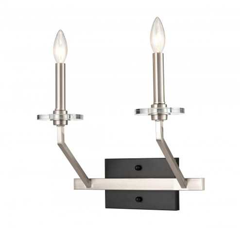 Raleigh - 2 Light - 13 inch - Black Satin Nickel - Sconce (3442|331-2W-BSN-BB-C35-LED)