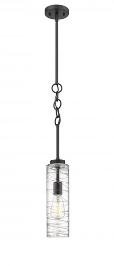 Wexford - 1 Light - 4 inch - Matte Black - Stem hung - Mini Pendant (3442|380-1S-BK-G381-4CL-LED)