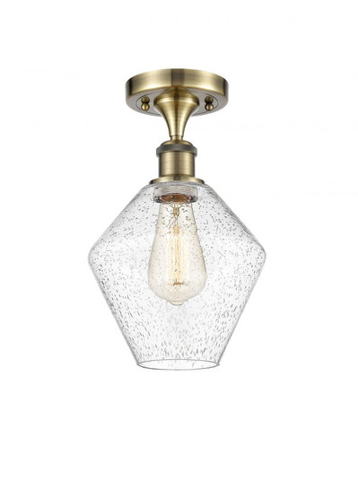 Cindyrella - 1 Light - 8 inch - Antique Brass - Semi-Flush Mount (3442|516-1C-AB-G654-8)