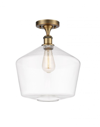 Cindyrella - 1 Light - 12 inch - Brushed Brass - Semi-Flush Mount (3442|516-1C-BB-G652-12)