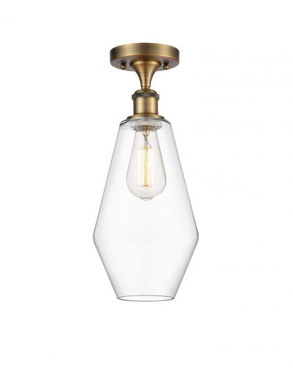 Cindyrella - 1 Light - 7 inch - Brushed Brass - Semi-Flush Mount (3442|516-1C-BB-G652-7)