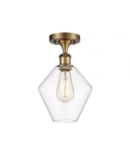 Cindyrella - 1 Light - 8 inch - Brushed Brass - Semi-Flush Mount (3442|516-1C-BB-G652-8-LED)