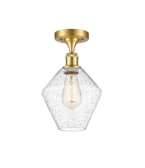 Cindyrella - 1 Light - 8 inch - Satin Gold - Semi-Flush Mount (3442|516-1C-SG-G654-8)