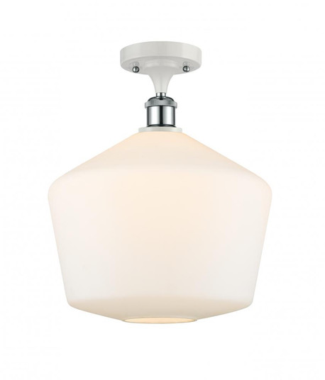 Cindyrella - 1 Light - 12 inch - White Polished Chrome - Semi-Flush Mount (3442|516-1C-WPC-G651-12-LED)