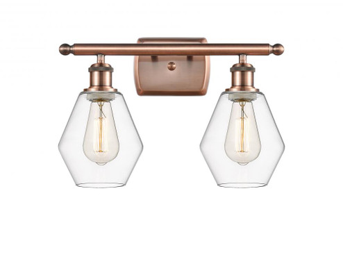 Cindyrella - 2 Light - 16 inch - Antique Copper - Bath Vanity Light (3442|516-2W-AC-G652-6)