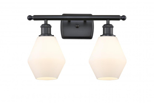 Cindyrella - 2 Light - 16 inch - Matte Black - Bath Vanity Light (3442|516-2W-BK-G651-6-LED)