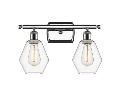 Cindyrella - 2 Light - 16 inch - Polished Chrome - Bath Vanity Light (3442|516-2W-PC-G652-6-LED)