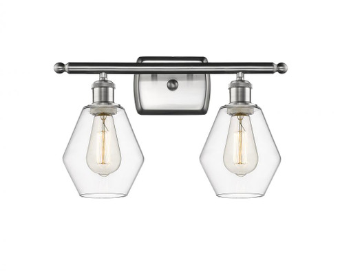 Cindyrella - 2 Light - 16 inch - Brushed Satin Nickel - Bath Vanity Light (3442|516-2W-SN-G652-6-LED)