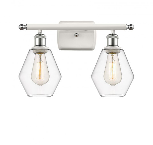 Cindyrella - 2 Light - 16 inch - White Polished Chrome - Bath Vanity Light (3442|516-2W-WPC-G652-6)
