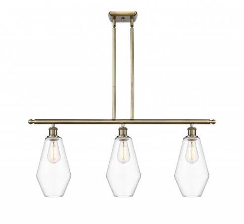 Cindyrella - 3 Light - 36 inch - Antique Brass - Stem hung - Island Light (3442|516-3I-AB-G652-7-LED)