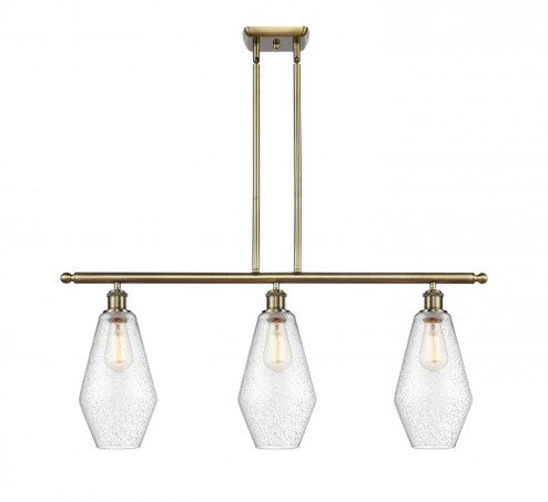 Cindyrella - 3 Light - 36 inch - Antique Brass - Stem hung - Island Light (3442|516-3I-AB-G654-7-LED)