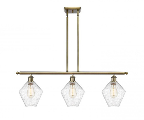 Cindyrella - 3 Light - 36 inch - Antique Brass - Stem hung - Island Light (3442|516-3I-AB-G654-8-LED)