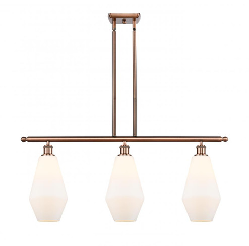 Cindyrella - 3 Light - 36 inch - Antique Copper - Stem hung - Island Light (3442|516-3I-AC-G651-7)