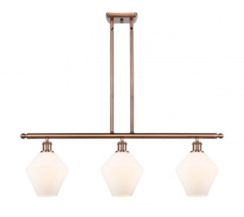 Cindyrella - 3 Light - 36 inch - Antique Copper - Stem hung - Island Light (3442|516-3I-AC-G651-8-LED)