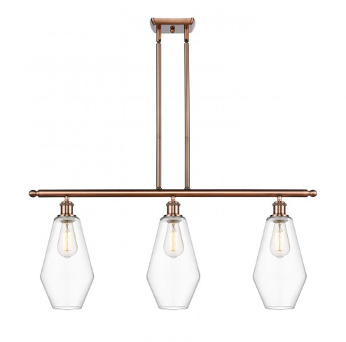 Cindyrella - 3 Light - 36 inch - Antique Copper - Stem hung - Island Light (3442|516-3I-AC-G652-7)